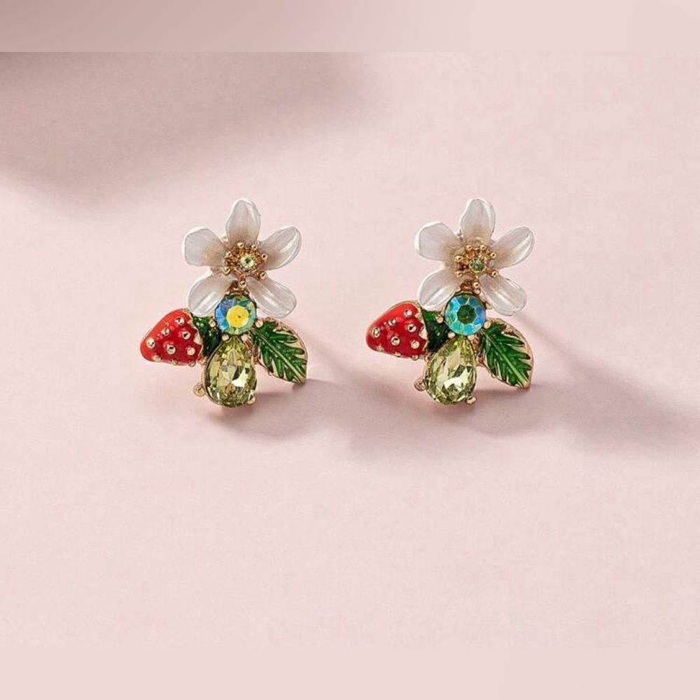Flower earrings #842